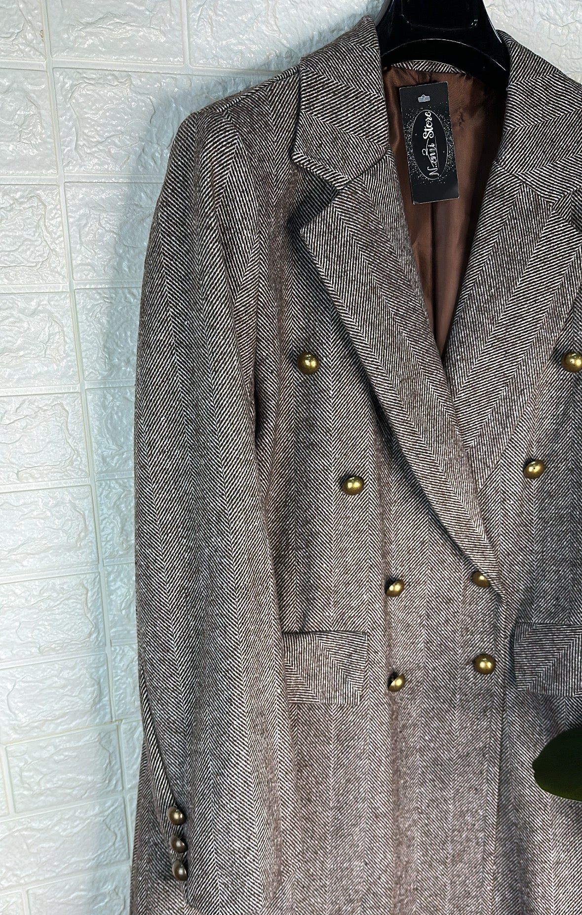 Cappotto spigato lungo