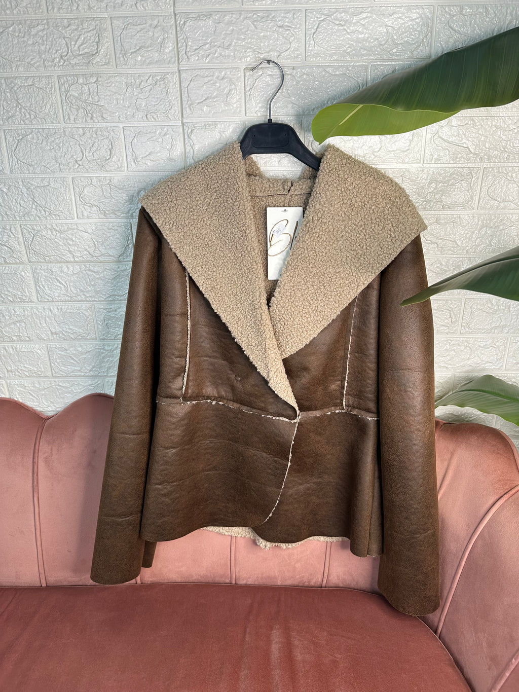 Giacca montone ecopelle