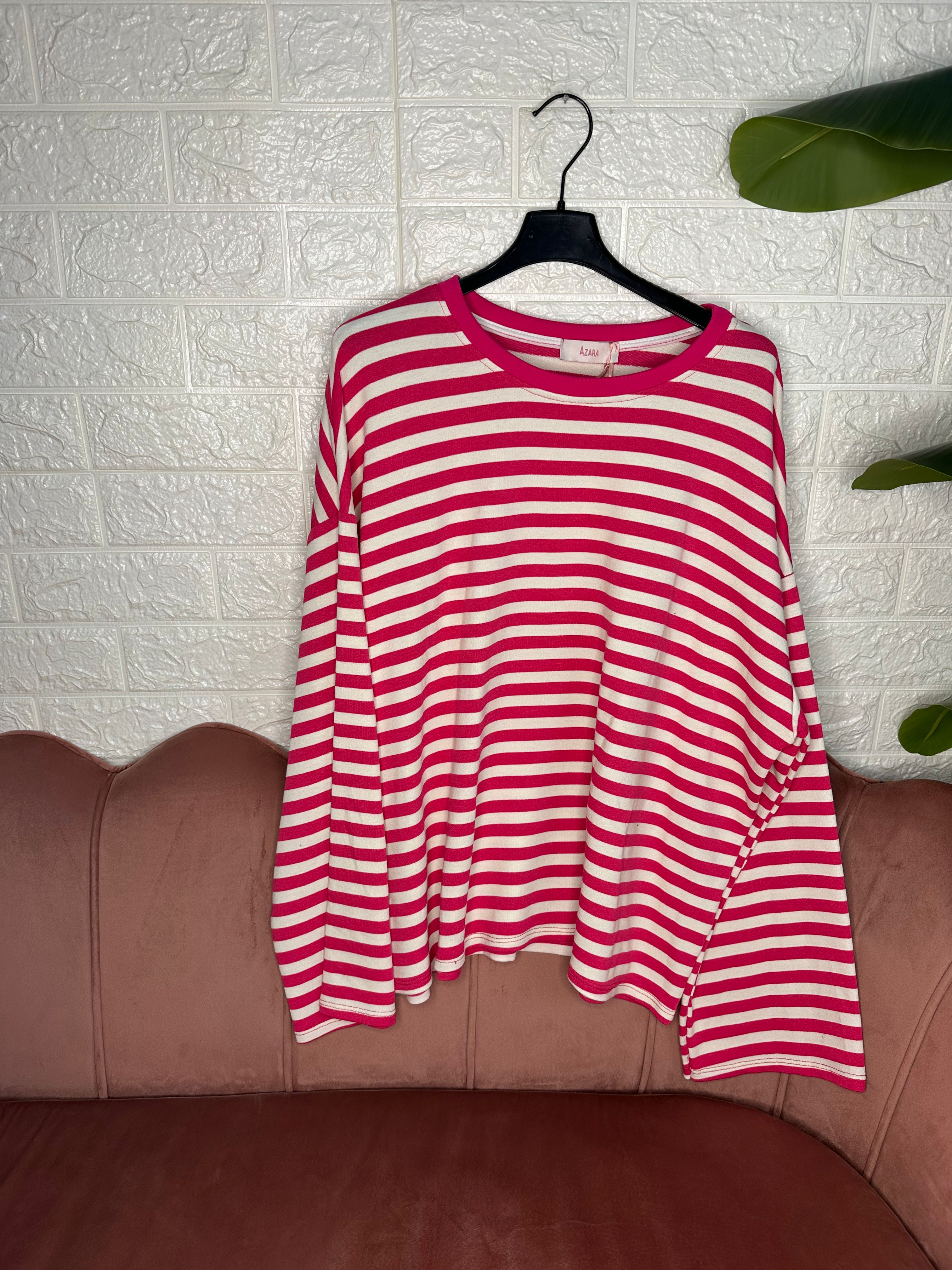 Maglia oversize righe