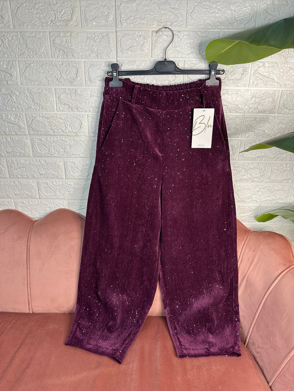 Pantalone baggy velluto