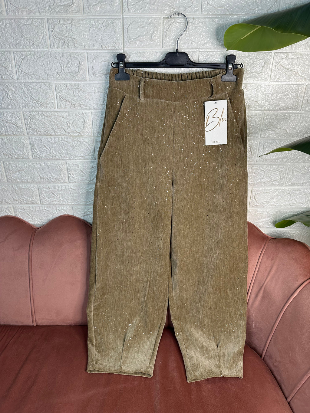Pantalone baggy velluto