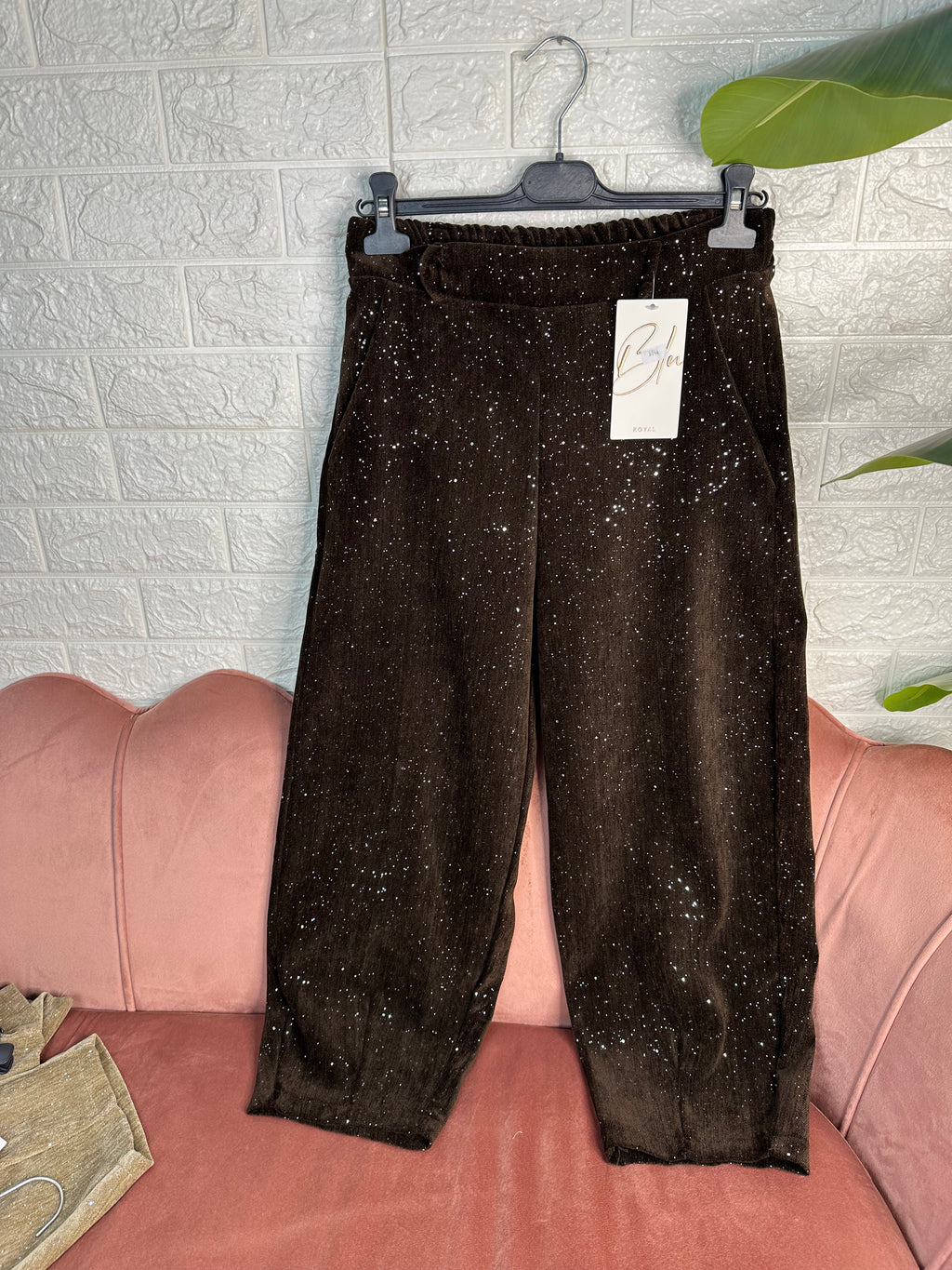 Pantalone baggy velluto