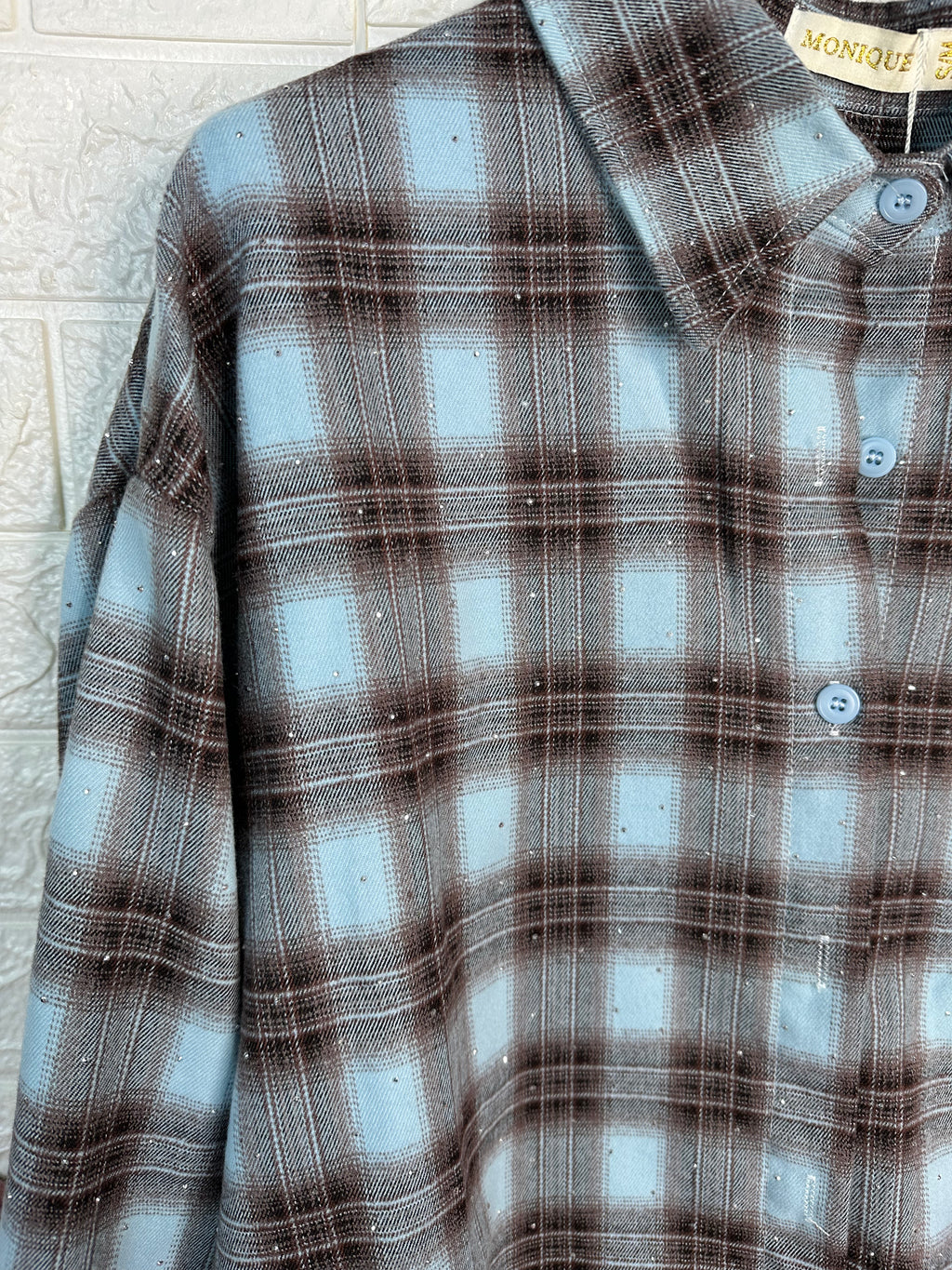 Camicia quadri strass