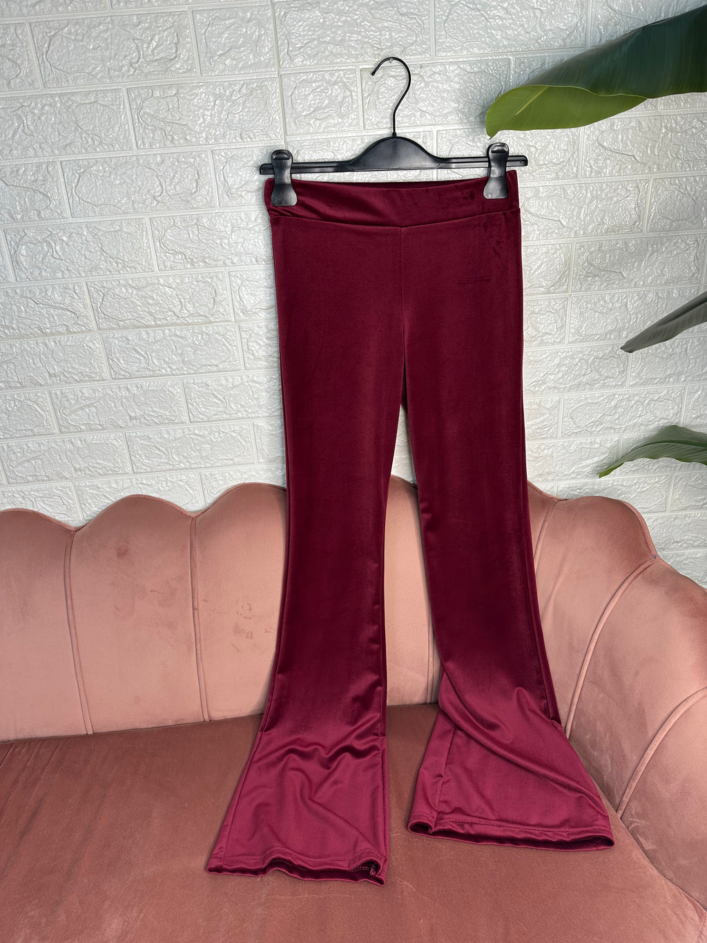 Pantalone zampa velluto