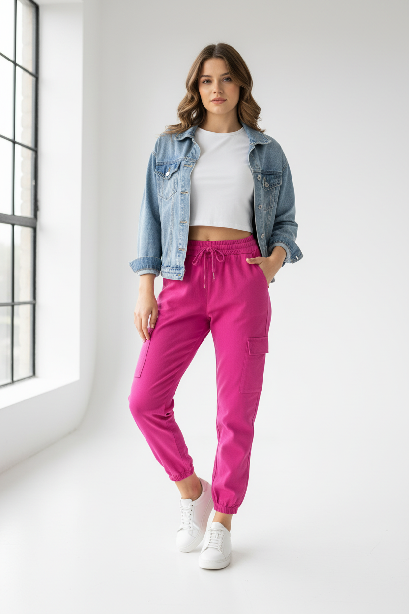 Pantalone cargo cotone